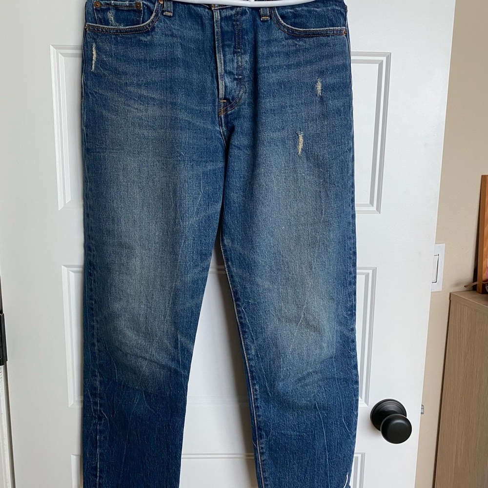 Size 29 Levi’s jeans - cropped and distressed